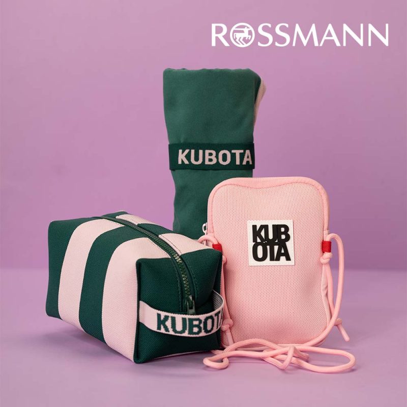 Grafika promocyjna salonu Rossmann, promująca nową kolekcję KUBOTA dostępną w salonie.